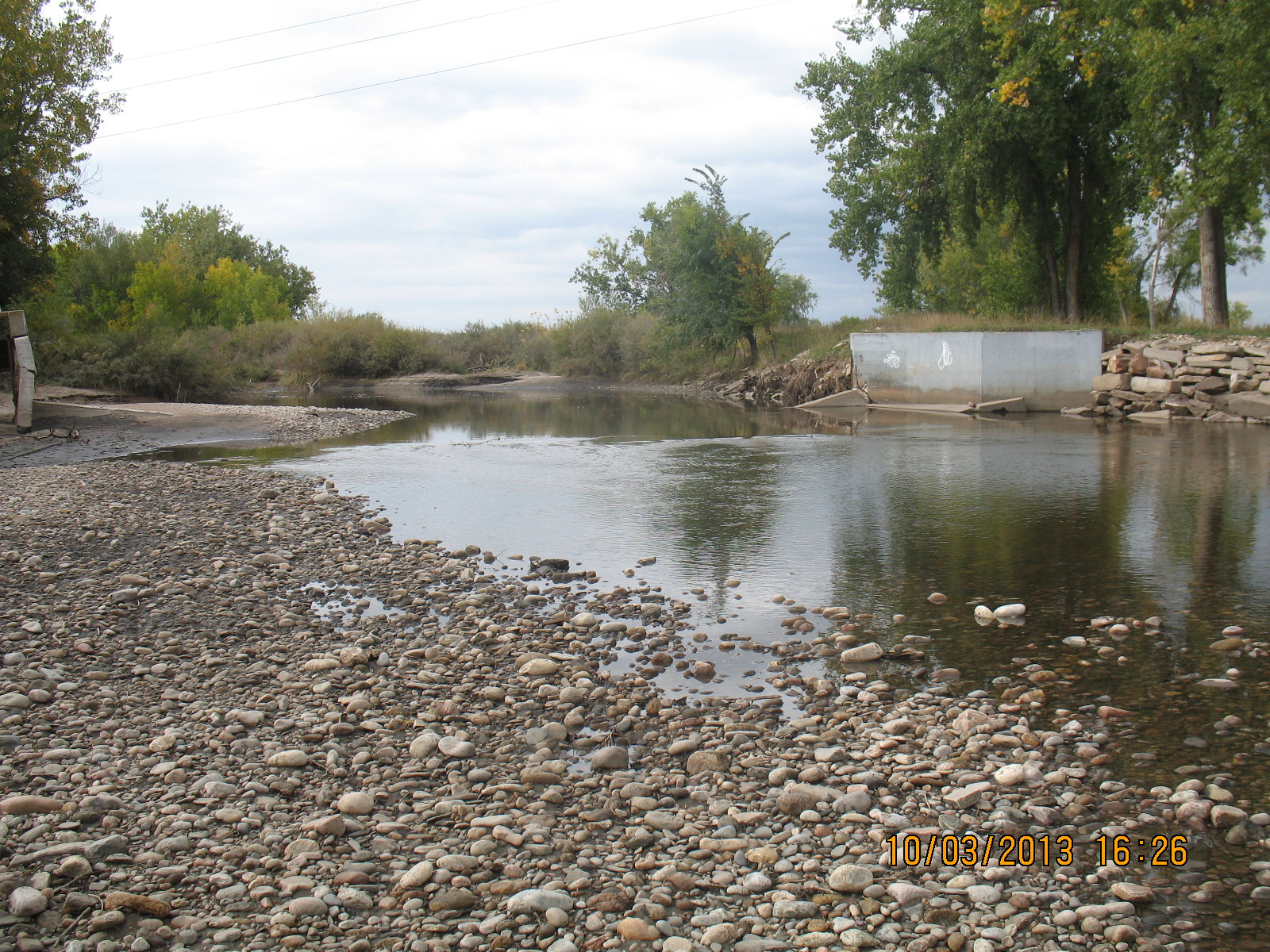 Fossil Creek inlet structure, September 2013 flood