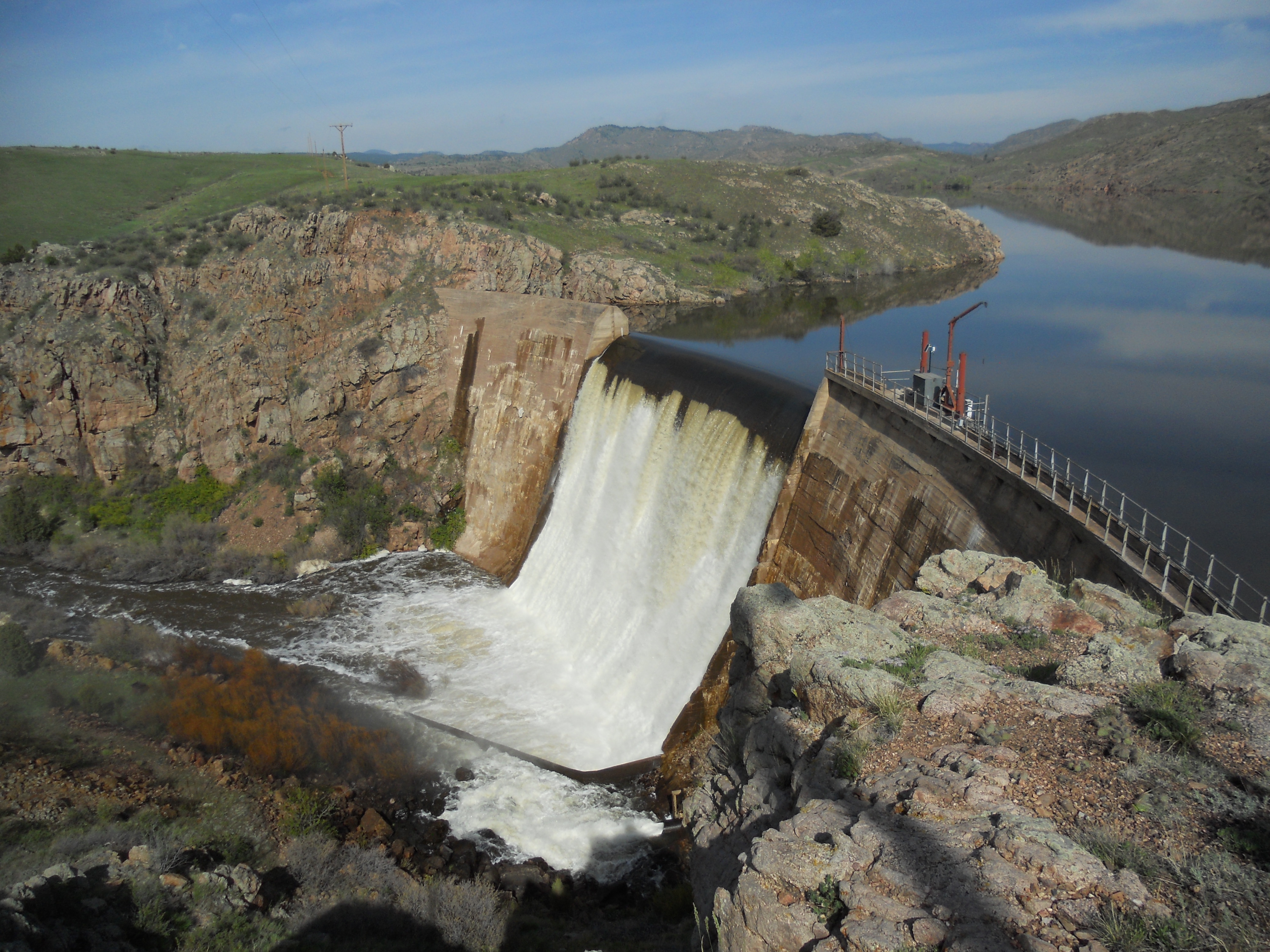 Halligan Reservoir spilling 2014